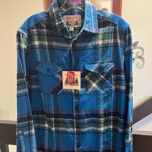 NWT Free Planet Multicolor Plaid Casual Shirt #006